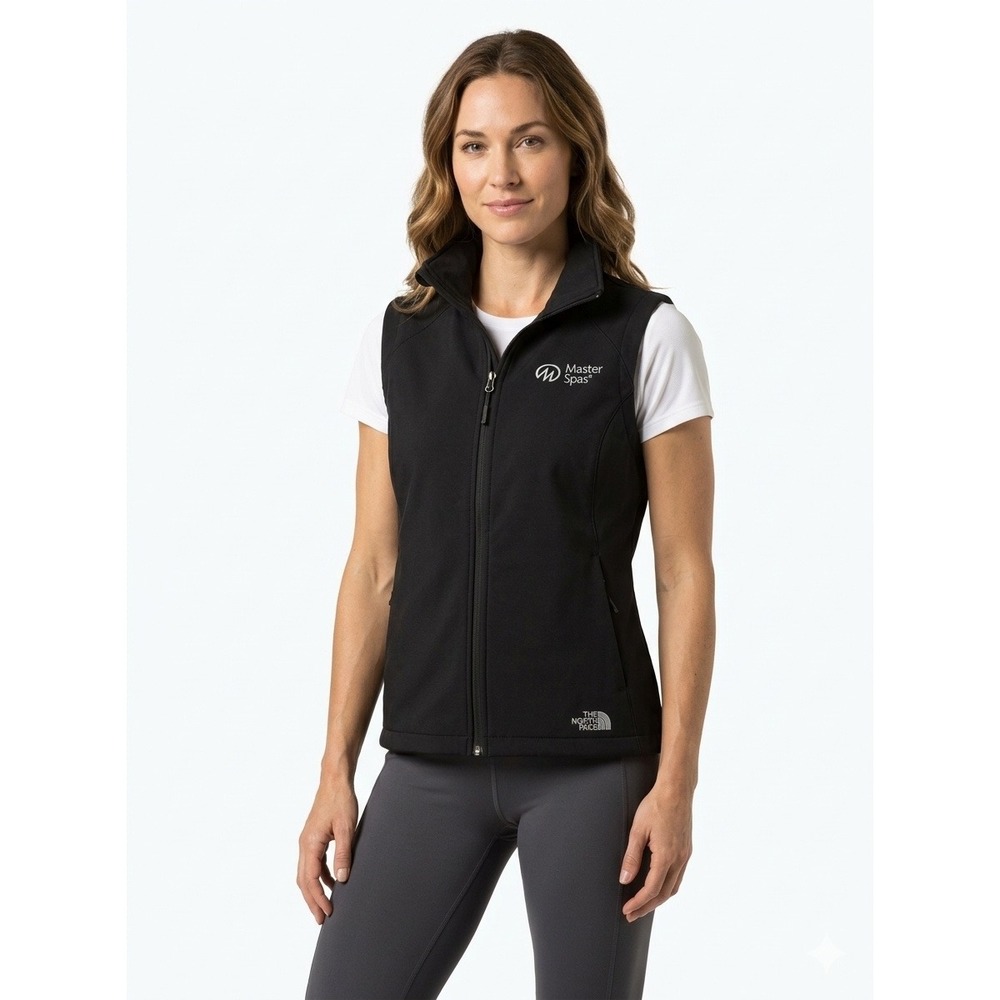 The North Face Womens Apex Bionic Softshell Vest Black Large Master Spas Logo